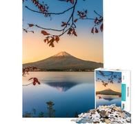 Puzzle da 1000 pezzi per ragazzi con il Monte Fuji riflesso in una foresta autunnale gioco rompicapo stimolante ideale come regalo o per divertirsi in famiglia (dimensioni 75x50cm)