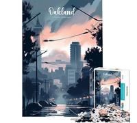Puzzle da 1000 pezzi per ragazzi con il paesaggio urbano di Oakland e l'orizzonte ideale per il relax e il relax Gioco educativo e stimolante perfetto come sfida o regalo di compleanno (38x52cm)