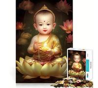 Puzzle da 1000 pezzi per ragazzi con il piccolo Buddha,taglio liscio,gioco di logica,gioco rilassante,regalo di compleanno per hobby (50x75cm)