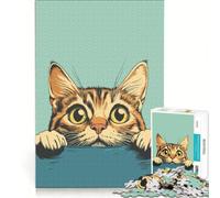 Puzzle da 1000 pezzi per ragazzi con il poster di Tommy il Gatto Curioso, giochi rilassanti, attività divertenti da fare a casa, regali unici per compleanno e Natale 38x26cm