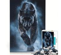 Puzzle da 1000 pezzi per ragazzi con il potente ritratto della Pantera Nera gioco divertente allena la mente e la mano sfida unica 38x52cm