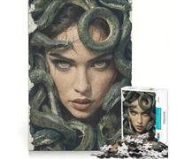 Puzzle da 1000 pezzi per ragazzi con il ritratto di Medusa gioco interattivo migliora la memoria compleanno e Natale 38x26cm