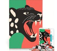 Puzzle da 1000 pezzi per ragazzi con il ruggito della Pantera Nera, giocattolo educativo, decorazione per la casa, compleanni e occasioni speciali 38x26cm
