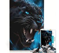 Puzzle da 1000 pezzi per ragazzi con il ruggito della Pantera Nera, giochi educativi, allena la mente e la mano, collezione d'artista, belle arti 38x52cm
