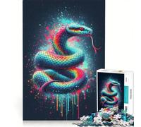 Puzzle da 1000 pezzi per ragazzi con il serpente dei graffiti, giocattolo educativo, attività divertenti da fare a casa, gioco stimolante, regalo 50x75cm