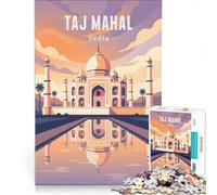 Puzzle da 1000 pezzi per ragazzi con il Taj Mahal al tramonto in India, giocattolo antistress, decorazione per la casa, collezione d'artista, belle arti 50x75cm