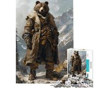 Puzzle da 1000 pezzi per ragazzi con il tema del gorilla combattente sfida educativa di analisi e logica giocattolo decorativo da parete per ragazzi dai 14 anni in su (38x26cm)