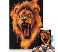 Puzzle da 1000 pezzi per ragazzi, con il tema del leone ruggente, antistress, ideale per il divertimento in famiglia e come regalo per amici e parenti 38x52cm