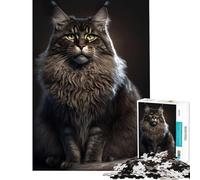 Puzzle da 1000 pezzi per ragazzi con il tema del Maine Coon un gioco rompicapo stimolante un'ottima idea regalo per tutta la famiglia (dimensioni 38x52cm)