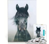 Puzzle da 1000 pezzi per ragazzi con il tema "Serenity il cavallo selvaggio" un gioco pratico divertente e spiritoso ideale come regalo di compleanno o per occasioni speciali 38x26cm