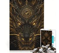 Puzzle da 1000 pezzi per ragazzi con il volto del drago azzurro coreano gioco divertente allena la mente e la mano gioco di sfida unico 50x75cm