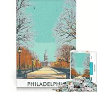Puzzle da 1000 pezzi per ragazzi con illustrazione del Municipio di Filadelfia gioco rompicapo difficile e stimolante ideale come regalo per tutta la famiglia 38x26cm