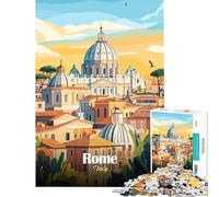 Puzzle da 1000 pezzi per ragazzi con illustrazione del paesaggio urbano di Roma gioco interattivo educativo e stimolante ideale come regalo per uomini e donne perfetto per la decorazione della casa