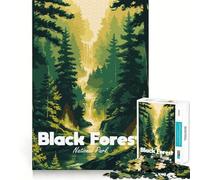 Puzzle da 1000 pezzi per ragazzi con illustrazione del Parco Nazionale della Foresta Nera,assemblaggio fluido,divertente,gioco di logica,regalo rilassante,arte per il tempo libero natalizio 38x52cm