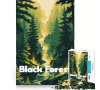 Puzzle da 1000 pezzi per ragazzi con illustrazione del Parco Nazionale della Foresta Nera,bordi precisi,gioco di logica,divertimento rilassante,regalo di Natale 50x75cm