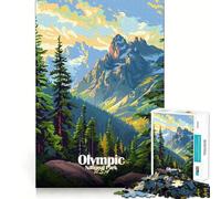 Puzzle da 1000 pezzi per ragazzi con illustrazione del Parco Nazionale Olimpico,taglio liscio,gioco per esercitare la mente,gioco rilassante,attività per compleanno (50x75cm)