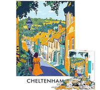 Puzzle da 1000 pezzi per ragazzi con illustrazione della città di Cheltenham Puzzle per adulti gioco rilassante che migliora la memoria ideale per compleanni e Natale (dimensioni 50x75cm)