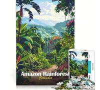 Puzzle da 1000 pezzi per ragazzi con illustrazione della foresta amazzonica e della Colombia Un gioco divertente e umoristico, perfetto anche come decorazione da scrivania 50x75cm