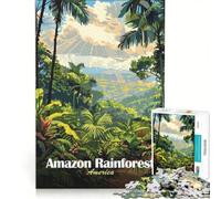 Puzzle da 1000 pezzi per ragazzi con illustrazione della foresta amazzonica, gioco per tutta la famiglia, divertente e spiritoso, adatto anche come decorazione da scrivania 50x75cm