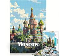 Puzzle da 1000 pezzi per ragazzi con illustrazione della Piazza Rossa di Mosca giocattolo educativo attività divertenti da fare a casa gioco stimolante regalo 38x52cm