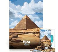 Puzzle da 1000 pezzi per ragazzi con illustrazione della piramide di Giza,taglio preciso,gioco stimolante per la mente,relax e attività per il compleanno (50x75cm)