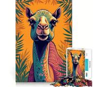 Puzzle da 1000 pezzi per ragazzi con illustrazione di cammello,gioco divertente e stimolante,ideale per il tempo libero e il relax,perfetto per Natale (38x26cm)