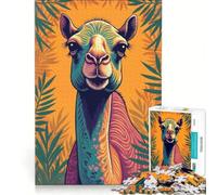 Puzzle da 1000 pezzi per ragazzi con illustrazione di un cammello, gioco rilassante, divertente e umoristico, sfida unica 38x26cm