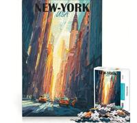 Puzzle da 1000 pezzi per ragazzi con illustrazione di una strada di New York giochi educativi attività divertenti da fare a casa ideale come regalo 38x52cm