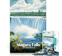 Puzzle da 1000 pezzi per ragazzi con illustrazioni delle Cascate del Niagara,Canada e Stati Uniti Taglio perfetto,divertimento logico,giocattolo divertente,gioco tranquillo,divertimento