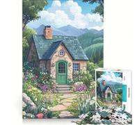 Puzzle da 1000 pezzi per ragazzi con illustrazioni di un cottage da sogno, antistress, per divertimento in famiglia, compleanno e Natale 38x26cm