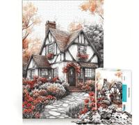 Puzzle da 1000 pezzi per ragazzi con illustrazioni di un cottage da sogno, gioco rilassante, difficile e stimolante, regalo di compleanno, regalo 38x52cm