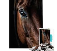 Puzzle da 1000 pezzi per ragazzi con immagine ravvicinata di un cavallo giocattolo educativo per l'apprendimento e il miglioramento della memoria regalo di compleanno (dimensioni 38x26cm)