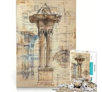 Puzzle da 1000 pezzi per ragazzi con immagini di architettura barocca, gioco per famiglie, attività divertenti da fare a casa, per rafforzare l'amore tra le coppie 38x52cm