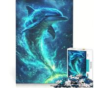 Puzzle da 1000 pezzi per ragazzi con incredibili curiosità sui delfini, giocattolo educativo, sfida impegnativa, ideale come regalo 38x26cm