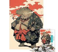 Puzzle da 1000 pezzi per ragazzi con ippopotamo samurai divertente attività da fare in casa gioco per tutta la famiglia che migliora la memoria adatto a partire dai 14 anni 50x75cm