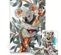 Puzzle da 1000 pezzi per ragazzi con koala su un albero di eucalipto gioco rompicapo difficile e stimolante ideale come regalo per tutta la famiglia 38x52cm