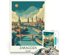 Puzzle da 1000 pezzi per ragazzi con la Basilica di Saragozza, giocattolo fai-da-te, rilassante e stimolante per la mente, ideale come decorazione da scrivania 50x75cm