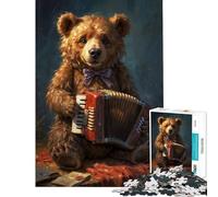 Puzzle da 1000 pezzi per ragazzi con la canzone "A Well Loved Bear Song" gioco educativo giocattolo stimolante per l'intelletto regalo per compleanni apprendimento educativo (dimensioni 38x26cm)