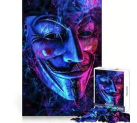 Puzzle da 1000 pezzi per ragazzi con la maschera, ideale per migliorare la memoria, rilassarsi e trovare il momento giusto Bordo preciso 38x52cm