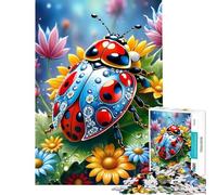 Puzzle da 1000 pezzi per ragazzi con la mitica coccinella divertente attività da fare a casa un'opera d'arte fai-da-te per ragazzi dai 14 anni in su (38x52cm)