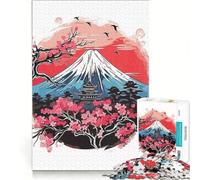 Puzzle da 1000 pezzi per ragazzi con la montagna Fuji giapponese, gioco pratico, di analisi e logica, adatto come decorazione da scrivania 38x52cm