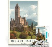 Puzzle da 1000 pezzi per ragazzi con la Rocca di Cashel, gioco interattivo, attività per famiglie, ottimo regalo per gli appassionati di videogiochi 38x26cm