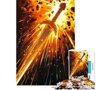 Puzzle da 1000 pezzi per ragazzi con la spada del cavaliere sfida educativa ideale per rilassarsi e passare il tempo in casa (14+ anni) Gioco di puzzle offerto (50x75cm)