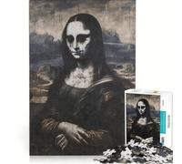 Puzzle da 1000 pezzi per ragazzi, con la terrificante Monna Lisa, antistress, ideale per il divertimento in famiglia, compleanni e Natale 50x75cm