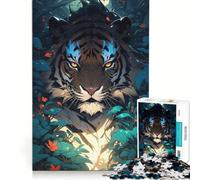 Puzzle da 1000 pezzi per ragazzi con la tigre nella giungla giocattolo educativo decorazione per la casa compleanni e occasioni speciali 38x26cm