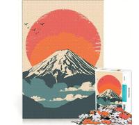 Puzzle da 1000 pezzi per ragazzi con l'alba del Monte Fuji in stile vintage gioco rompicapo difficile e stimolante ideale come regalo per tutta la famiglia 50x75cm