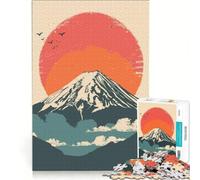 Puzzle da 1000 pezzi per ragazzi con l'alba del Monte Fuji in stile vintage ideale per rilassarsi divertirsi a casa compleanno e Natale 38x26cm