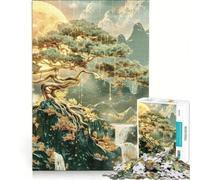 Puzzle da 1000 pezzi per ragazzi con l'Albero d'Oro dell'Arte Zen, gioco divertente, allena la mente e le mani, sfida unica 50x75cm