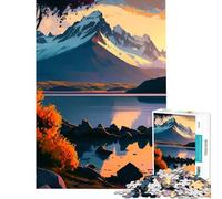 Puzzle da 1000 pezzi per ragazzi con le Alpi al lago ideale per compleanni Natale e divertimento in famiglia Un gioco impossibile per ragazzi dai 14 anni in su 38x52cm