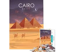 Puzzle da 1000 pezzi per ragazzi con le piramidi del Cairo Egitto Gioco divertente e coinvolgente per coltivare la pazienza Regalo di compleanno per tutta la famiglia (dimensioni 75x50cm)